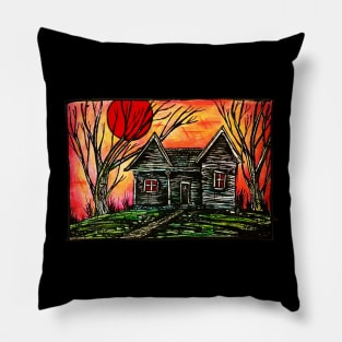 Haunted House Pillow