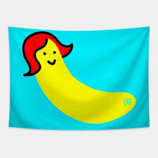 Cute Banana Girl Super Kawaii Tapestry