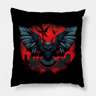 Mothman taking the city Pillow