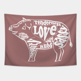 Lispe Juliana Pet Pig Diagram Tapestry