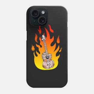 Guitar on fire Phone Case