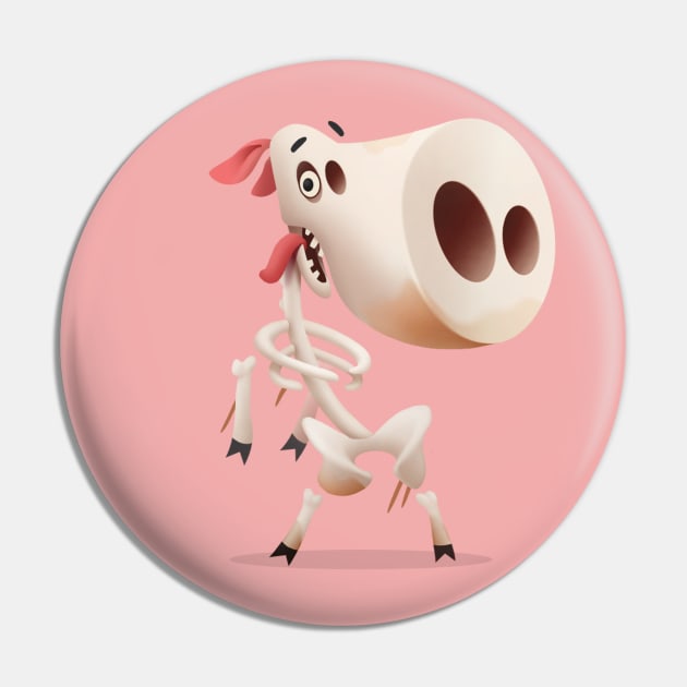 Piggy skeleton Pin by Baydaku