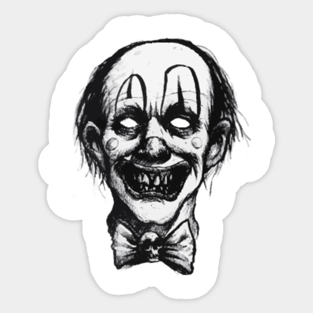 Evil Clown Mask Evil Clown Sticker Teepublic