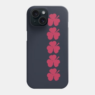 Five Magenta Shamrocks for St Patricks Day Phone Case