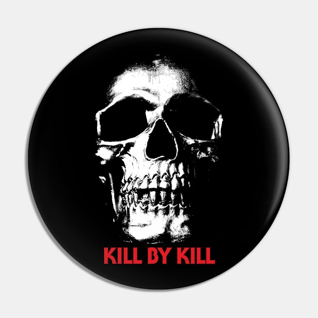 White Skull Pin by Kill By Kill podcast 