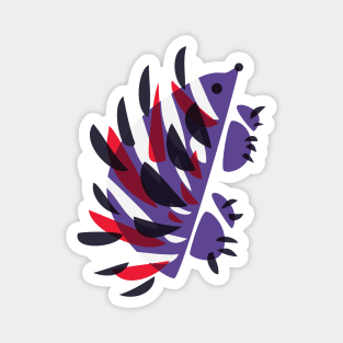 Cute Purple Hedgehog Magnet