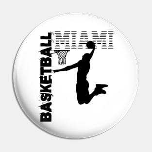 Miami Basketball Player Dunk Dunking T-Shirt and more Pin