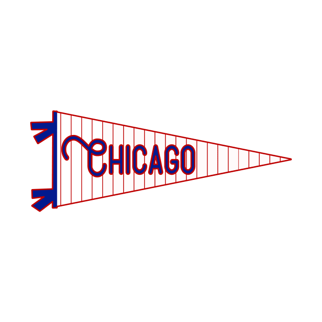 Chicago Pinstripe Pennant by zsonn