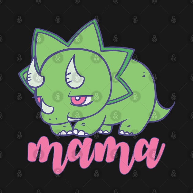 Mama Triceratops Dinosaurs T-Shirt by USProudness