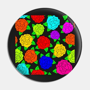 Rainbow Roses Pin