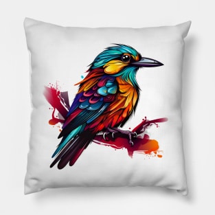 bird with pop art style Pillow