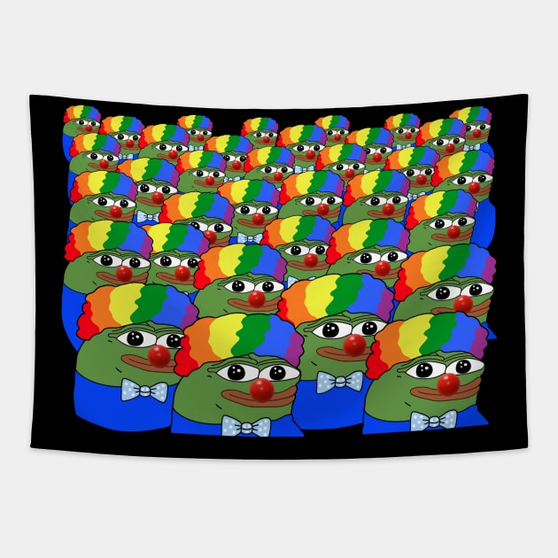 Clown Pepe Group - Honk Honk Group - Clown Pepe Honk Honk - Meme Tapestry by gin3art