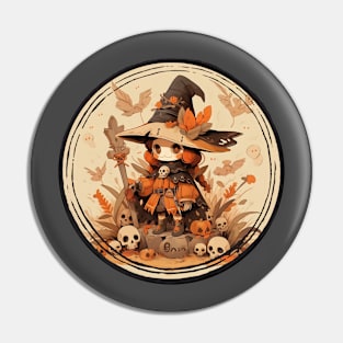 Witchy Whimsy: A Cozy Spell Amongst Skulls and Pumpkins Pin