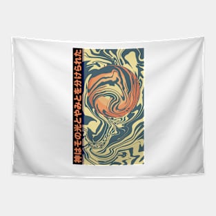 Orange Light and Blue Darkness | Seneh Design Co. Tapestry