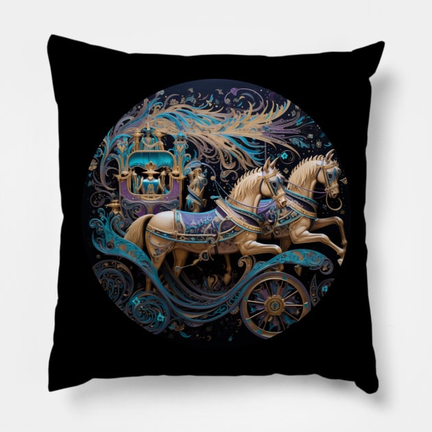 The Carousel Fantasy Artwork Pillow by The You World Order Showcase