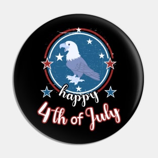 Happy 4th of July Cute Patriot Eagle Pin