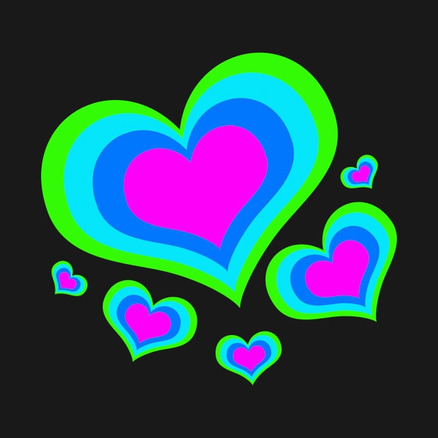 Colorful hearts by letnothingstopyou