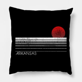 Simple Retro Arkansas Sunset Pillow