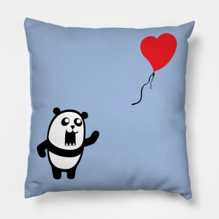 Panda Balloon - Banksy Tribute Pillow