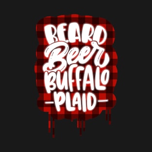 Beard, Beer & Buffalo Plaid T-Shirt