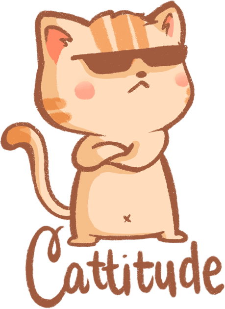 Cattitude Kids T-Shirt by mschibious