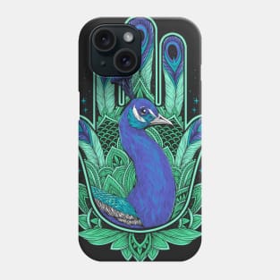 Peacock Hamsa Phone Case