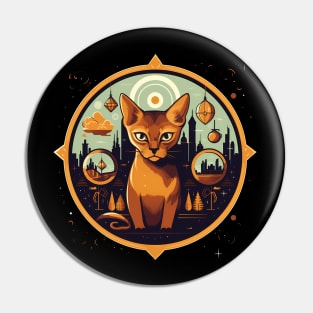 Abyssinian Cat Halloween, Cat Lover Pin