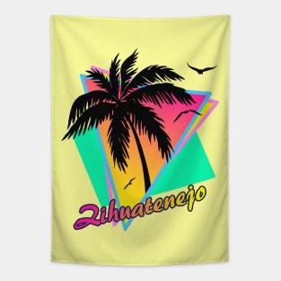 Zihuatenejo Cool 80s Sunset Tapestry