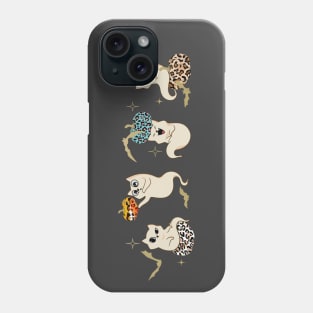 Halloween Ghost Cats Playing With Pumpkins animal print pumpkins and cat lovers Phone Case
