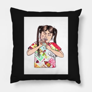 Condiment Girl Pillow