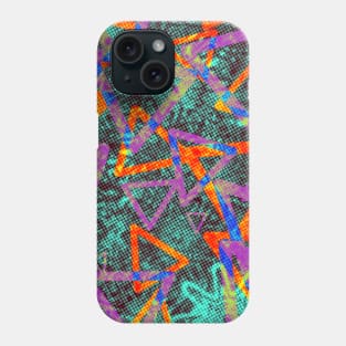 Psychedelic Triangles and Flowers Phone Case