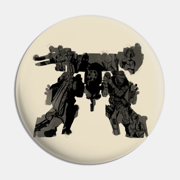 Rex Rorschach Pin by Helix