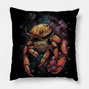 Space Crab Adventure Pillow