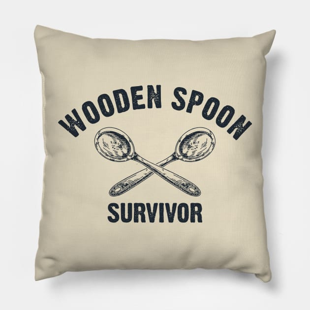 wooden spoon survivor Pillow by small alley co