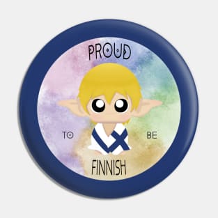 Proud to be Finnish (Sleepy Forest Creatures) Pin