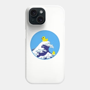 Bath duck in distress - freely based on Hokusai Phone Case