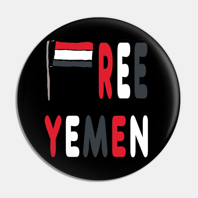 Free Yemen Pin by Mark Ewbie