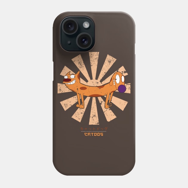 Catdog Retro Japanese Phone Case by Nova5