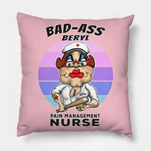 Pain Management Nurse Funny Nursing Design Pillow