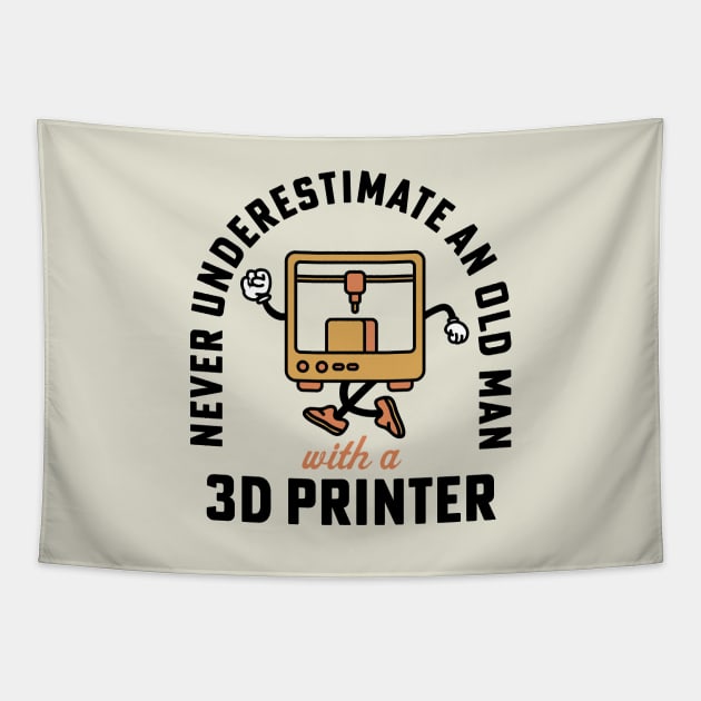 3D Printing Old Man with a 3D Printer 3D Filament Tapestry by PodDesignShop