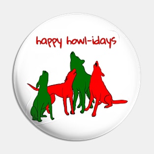 Happy Howl-idays Pin