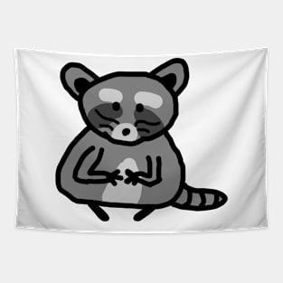 Goofy cute racoon Tapestry