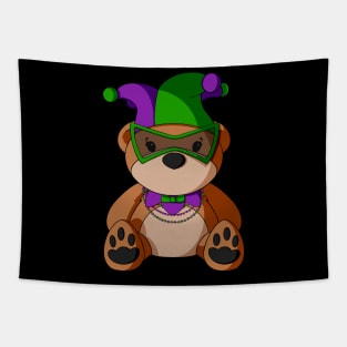 Mardi Gras Teddy Bear Tapestry