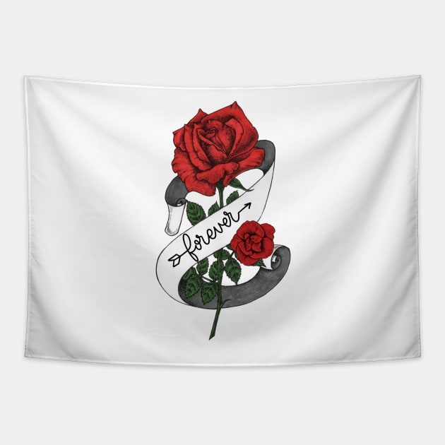 Forever Rose Tapestry by leBoosh-Designs