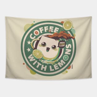 Lemon Coffee Cute Caffeine Lover Tapestry