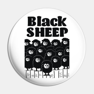 Black Sheep || Vector Art Cute Sheep Pin