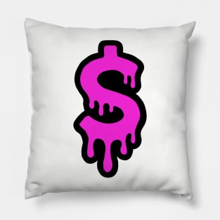 pink money symbol Pillow