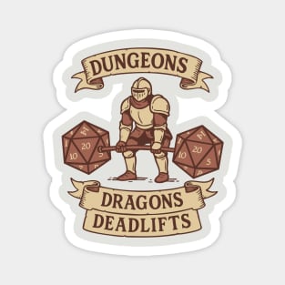 Dungeons, Dragons & Deadlifts – Fantasy Gym Warrior Magnet