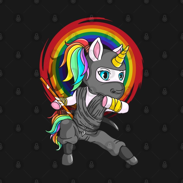 Unicorn Ninja Karate Japanese Kawaii Kung Fu MMA by E