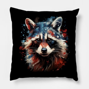 Patriotic Raccoon Pillow